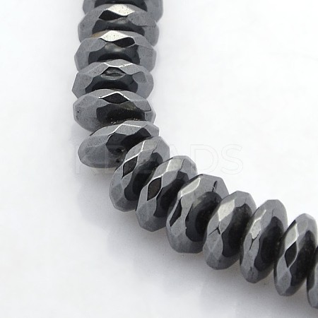 Electroplate Non-magnetic Synthetic Hematite Beads Strands G-J208H-03-1