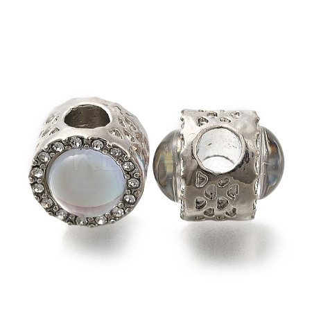 Rack Plating Alloy European Beads FIND-H005-02P-03-1