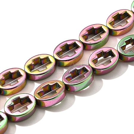 Electroplated Synthetic Non-magnetic Hematite Beads Strands G-L613-Z01-01J-1
