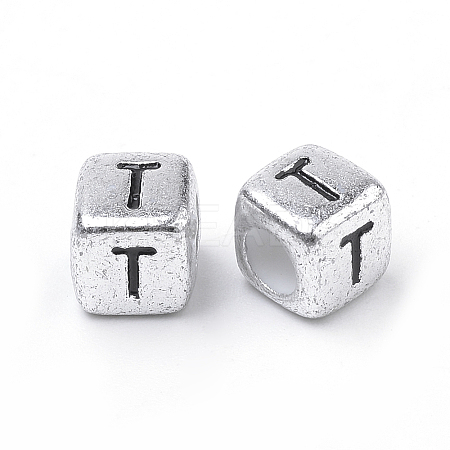 Plated Acrylic Beads X-PB43C9308-T-1
