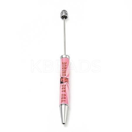 Word You are Unique Printed Plastic Ball-Point Pen LS-AJEW-C038-01B-1