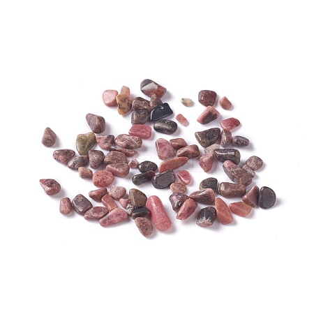 Natural Rhodonite Chip Beads G-M364-17-1
