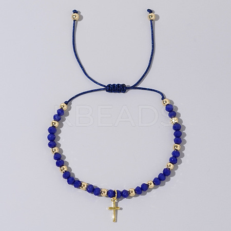 Bohemian Style Glass Braided Bead Bracelets for Women WV4296-5-1