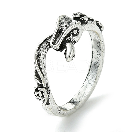 Snake Alloy Finger Rings RJEW-K275-89AS-1