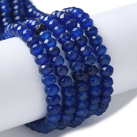 Dyed Natural Malaysia Jade Rondelle Beads Strands G-E316-2x4mm-68-1