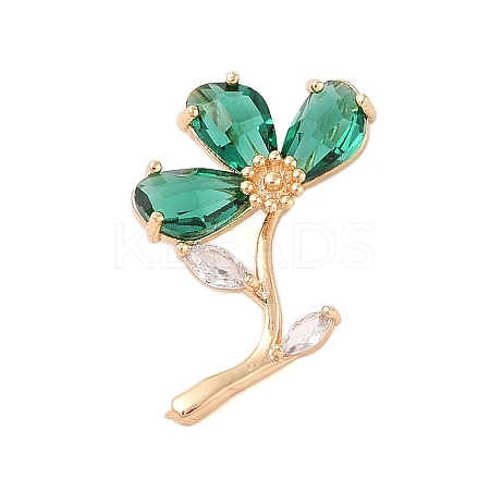 Brass Glass Pendants KK-B100-041G-08-1