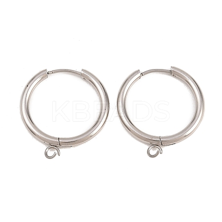 316 Stainless Steel Huggie Hoop Earring Findings EJEW-B158-01F-P-1