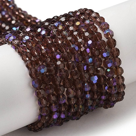 Electroplate Transparent Glass Beads Strands EGLA-A035-T4mm-L13-1