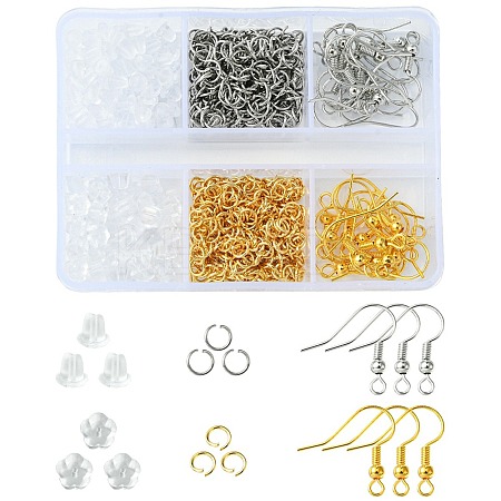 28G 6 Styles Brass Earring Hooks DIY-FS0006-09-1
