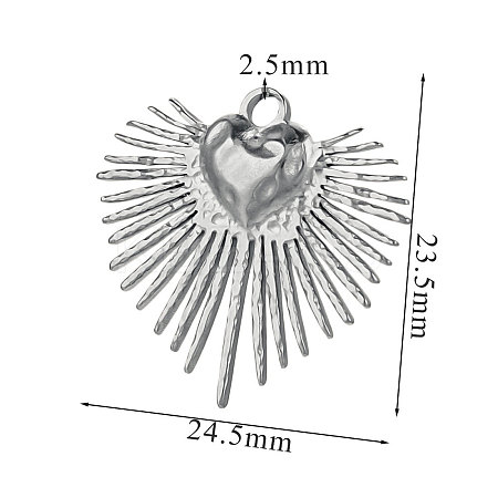 304 Stainless Steel Pendants STAS-WH0027-91M-P-1