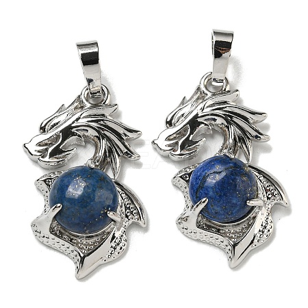 Dyed Natural Lapis Lazuli Pendants G-G111-01P-07-1