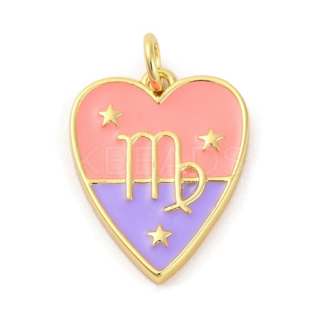 Brass Enamel Pendants KK-Z077-01G-09-1