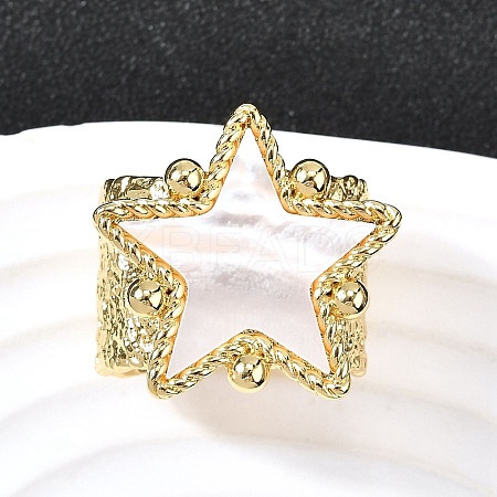Brass Cuff Rings for Women RJEW-F183-02A-G-1
