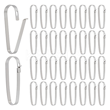 304 Stainless Steel Keychain Clasp Findings STAS-WH0072-03P-1