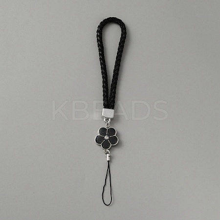 PU Leather Knitting Wrist Lanyard Hand Mobile Straps AJEW-WH0332-89A-1