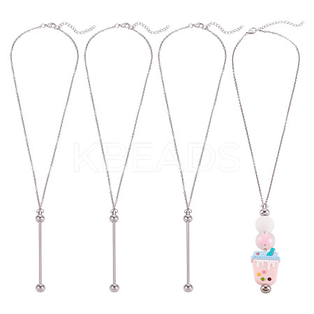 304 Stainless Steel Cable Chain Necklace Makings NJEW-TAC0012-01-1