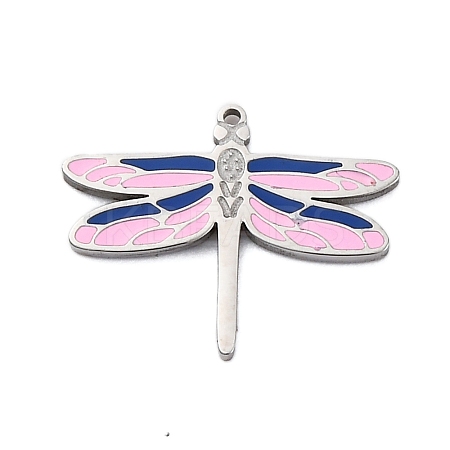 304 Stainless Steel Enamel Charms STAS-L022-488A-P-1