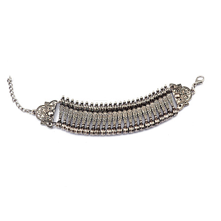 Vintage Style Alloy Flower Link Chain Anklets for Women FS-WGA8430-06-1