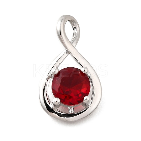 925 Sterling Silver Pave Cubic Zirconia Pendants STER-V001-03P-07-1
