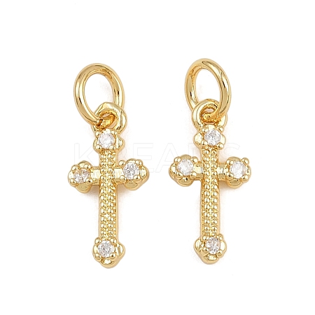 Brass Micro Pave Cubic Zirconia Pendants KK-A269-27G-1