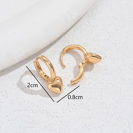 Romantic Metal Heart Stud Earrings for Women FH3609-1-1