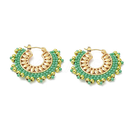 PVD Vacuum Plating 304 Stainless Steel Earrings STAS-D058-03G-01-1