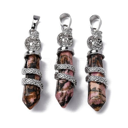 Natural Rhodonite Pendants G-A241-01P-16-1