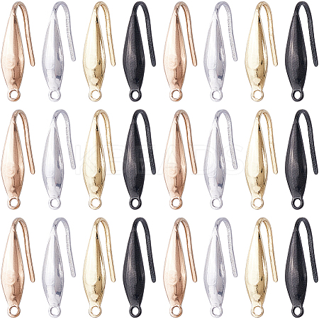 80Pcs 4 Colors 316 Surgical Stainless Steel Earring Hooks STAS-SC0009-23-1
