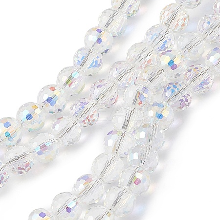 Transparent Electroplate Glass Beads Strands EGLA-F151-AB04-1
