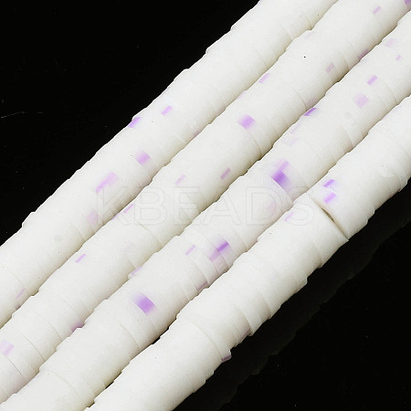 Handmade Polymer Clay Beads Strands CLAY-R089-6mm-170-1