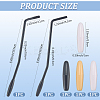 5Pcs 5 Styles Iron & Plastic Tremolo Arm Whammy Guitar Bar for Electric Guitar Flat Mount Stud Mount FIND-CN0002-20A-2