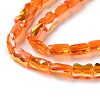 Transparent Electroplate Glass Beads Strands GLAA-Q099-J01-01-3