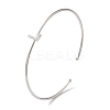 Rack Plating Brass Micro Pave Clear Cubic Zirconia Letter Open Cuff Bangles BJEW-A018-01P-L-1