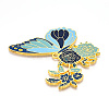 Rack Plating Alloy Enamel Big Pendants ENAM-N056-399D-G-2