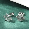 Non-Tarnish 304 Stainless Steel Spider Web Stud Earrings LS-EJEW-G294-01P-7