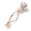 Iron Bell Pendant Decoration HJEW-JM02228-03-4