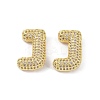 Brass Micro Pave Clear Cubic Zirconia Pendants KK-Z041-01G-J-1