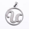 Non-Tarnish 304 Stainless Steel Pendants STAS-K162-074P-1