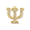 Rack Plating Brass Micro Pave Cubic Zirconia Pendant KK-H449-76G-11-1