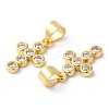 Rack Plating Brass Micro Pave Cubic Zirconia Pendants KK-R143-12G-3