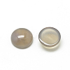 Natural Gray Agate Cabochons X-G-R416-8mm-15-2