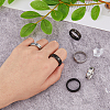 6Pcs 6 Styles Sun & Moon & Star 304 & 201 Stainless Steel Band Rings Set RJEW-FI0001-09-3