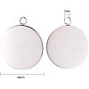 304 Stainless Steel Pendant Cabochon Settings STAS-NB0001-03P-2