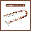 1Pc Twisted Oval Resin Handbag Chain Straps with Aluminum Findings FIND-LP0004-91-2