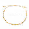 Glass Seed Bead Braided Bead Bracelets XN3042-8-1