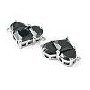 Brass Pave Cubic Zirconia Connector Charms KK-L208-04P-01-3
