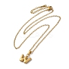 PVD Vacuum Plating 201 Stainless Steel Necklaces NJEW-H033-01G-W-2