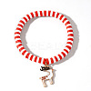 Christmas 304 Stainless Steel Enamel Charm Bracelets ZQ4442-1-1