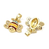 Brass Micro Pave Cubic Zirconia Pendants KK-F908-01G-C01-2