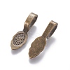 Tibetan Style Alloy Glue-on Flat Pad Bails LS-MLF10728Y-NF-1